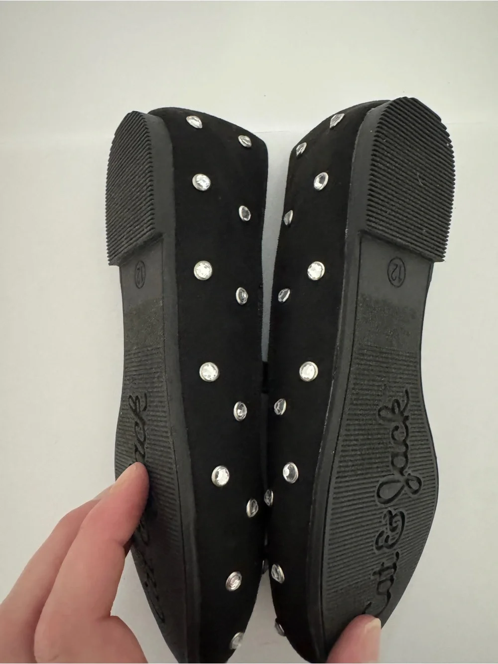 Cat & Jack Black Studded Mary Jane Flats